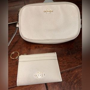 Coach crossbody + card case keychain